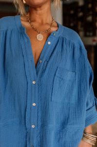 Sunny Forecast Tunic In Ocean Blue Curves sold by Impressions
