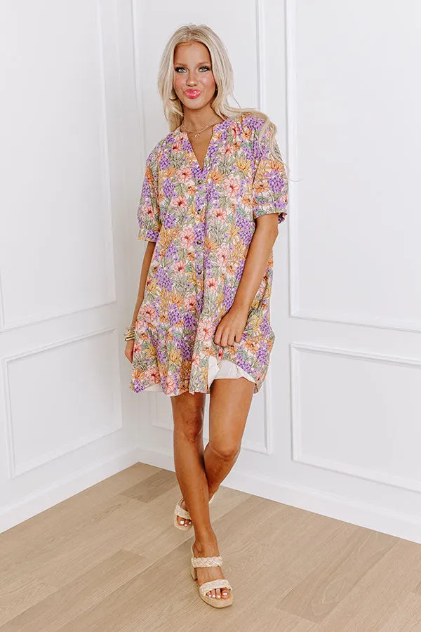 Floral Paradise Button Down Mini Dress sold by Impressions product image thumbnail 5