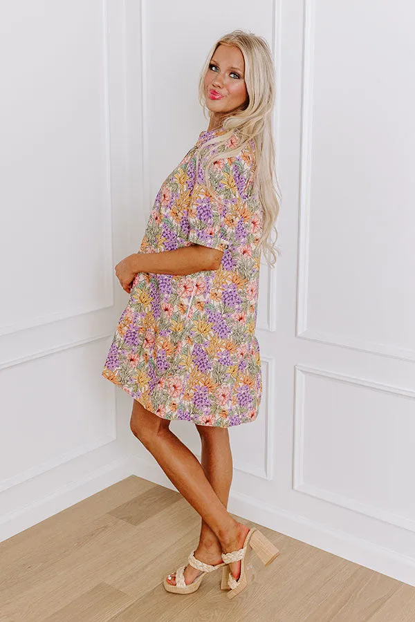 Floral Paradise Button Down Mini Dress sold by Impressions product image thumbnail 3