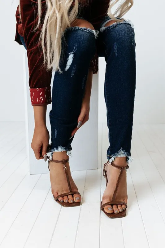 The Lucee Patent Heel In Brown sold by Impressions