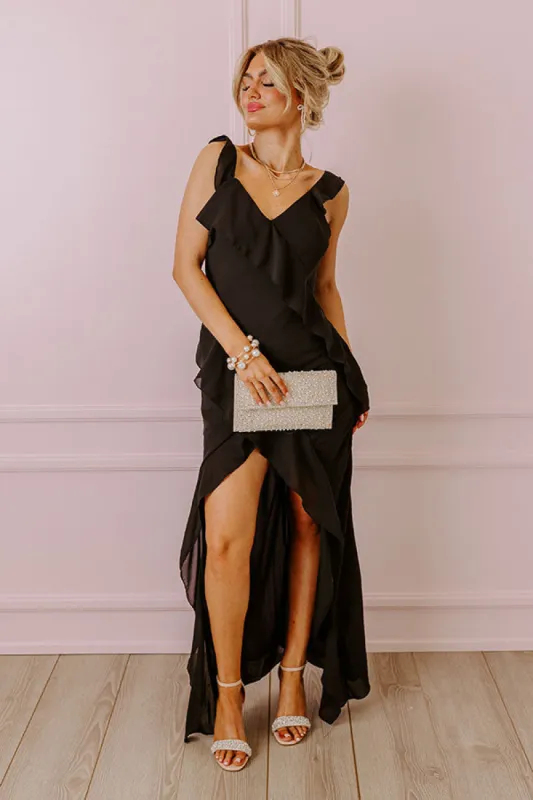 Life Of The Party Ruffle Maxi Dress sold by Impressions