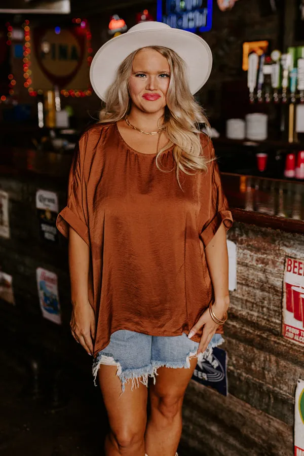 Chic Enterprise Shift Top In Brown Curves sold by Impressions product image thumbnail 2