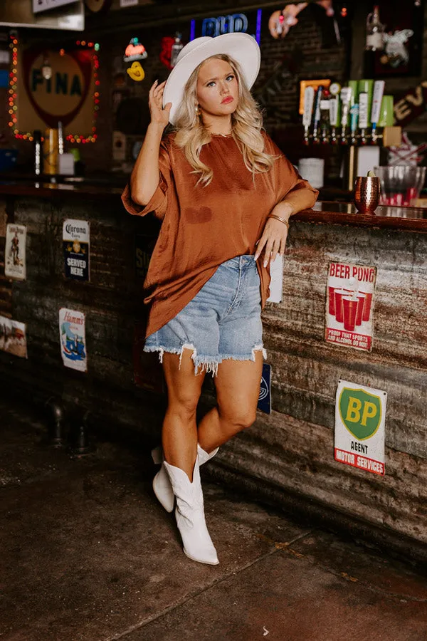 Chic Enterprise Shift Top In Brown Curves sold by Impressions product image thumbnail 3