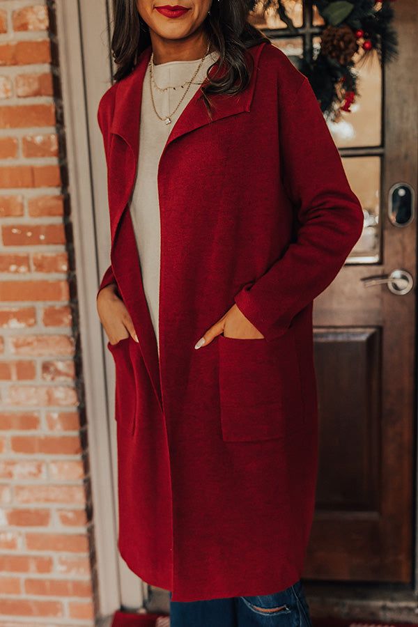 Instant Classic Cardigan In Wine sold by Impressions product image thumbnail 3