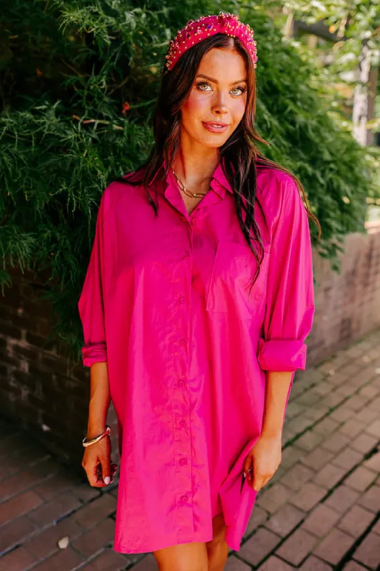 Major Icon Tunic Dress In Hot Pink sold by Impressions