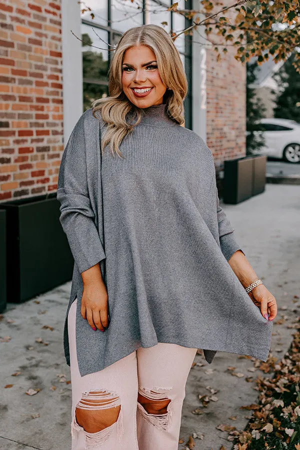 True Warmth Shift Sweater In Dark Grey Curves sold by Impressions product image thumbnail 3