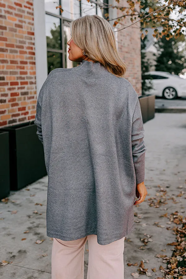 True Warmth Shift Sweater In Dark Grey Curves sold by Impressions product image thumbnail 4