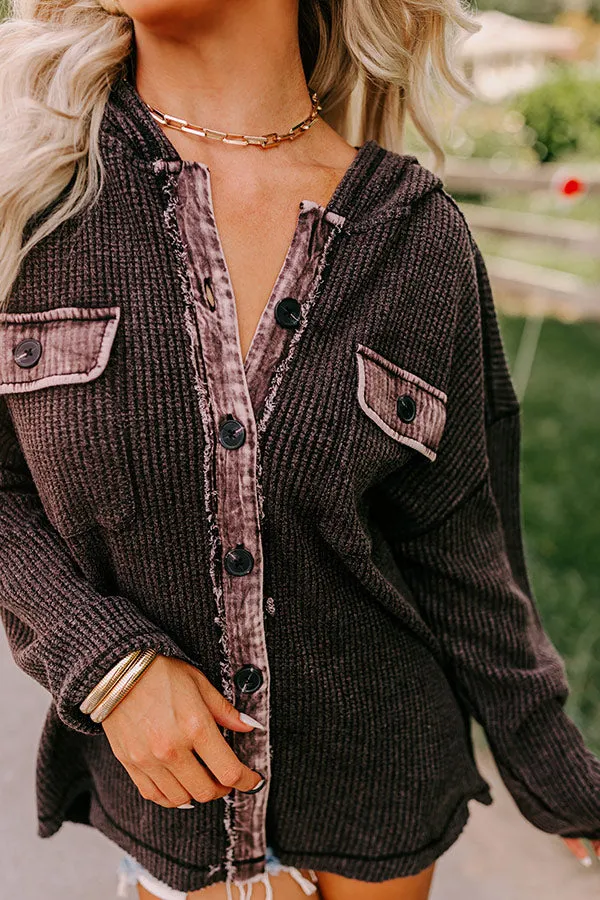 Exceptionally Chic Waffle Knit Light Weight Jacket In Black sold by Impressions product image thumbnail 3