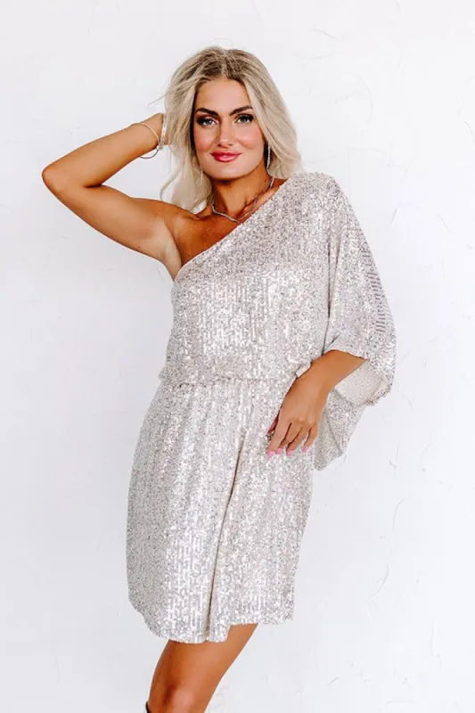 Documenting Memories Sequin Dress In Champagne sold by Impressions