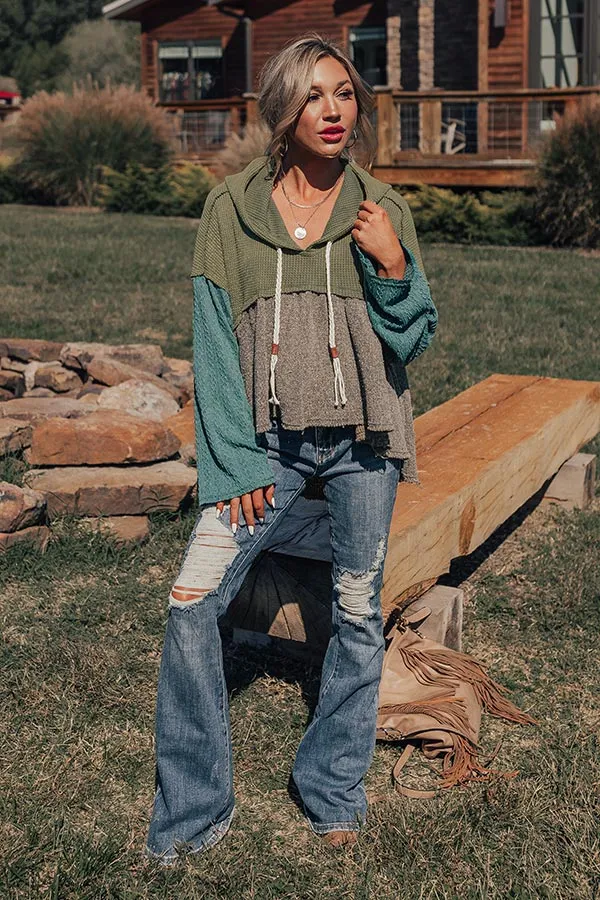 Pumpkin Spice Feels Knit Sweater in Olive sold by Impressions product image thumbnail 2