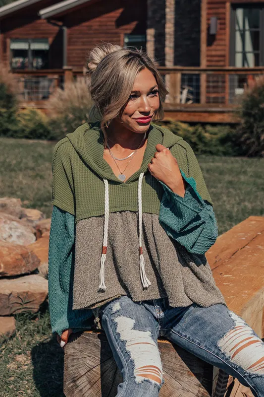 Pumpkin Spice Feels Knit Sweater in Olive sold by Impressions