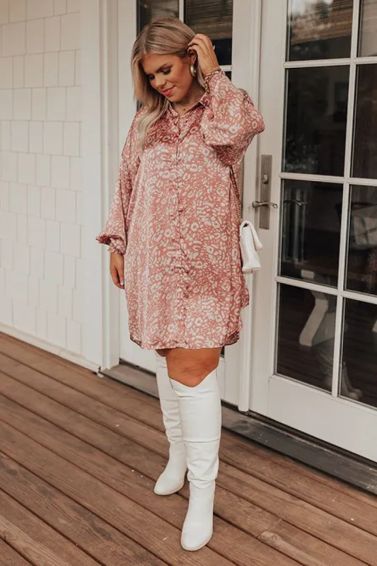 Small Town Talks Leopard Shift Dress Curves sold by Impressions
