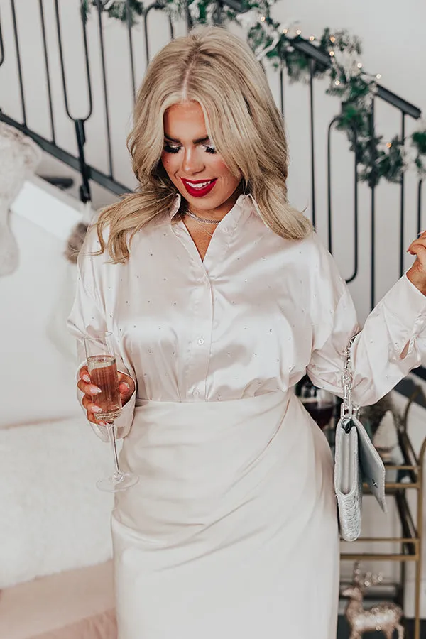 Milan Muse Rhinestone Satin Top In Champagne Curves sold by Impressions product image thumbnail 5