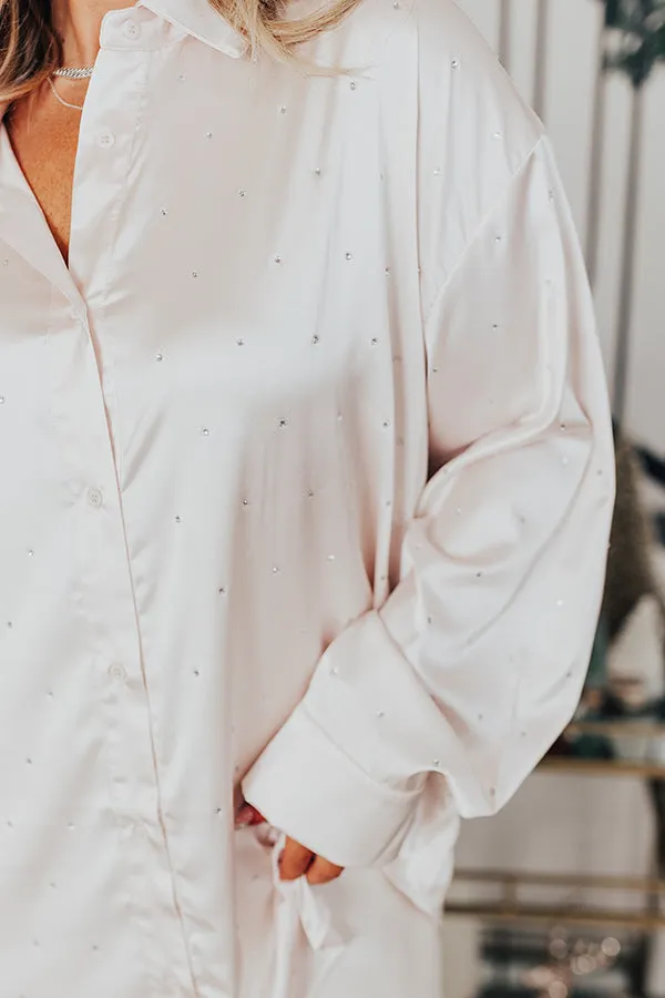 Milan Muse Rhinestone Satin Top In Champagne Curves sold by Impressions product image thumbnail 2