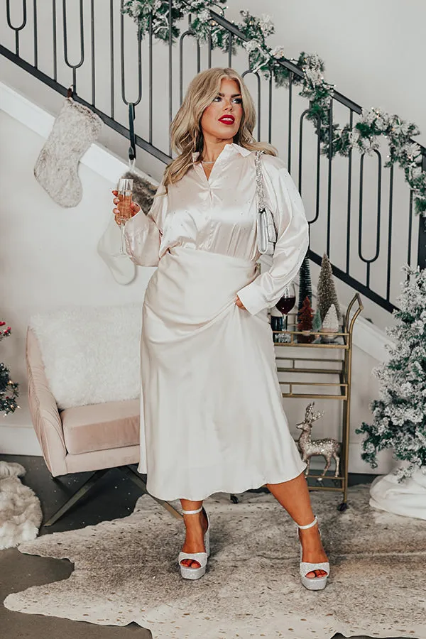 Milan Muse Rhinestone Satin Top In Champagne Curves sold by Impressions product image thumbnail 4