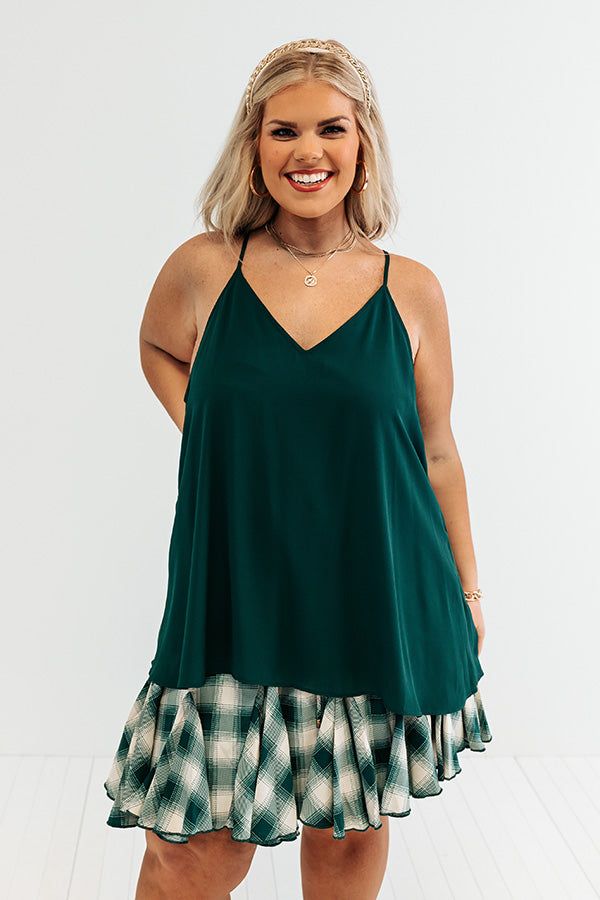 Tour The City Shift Tank in Hunter Green Curves sold by Impressions product image thumbnail 2