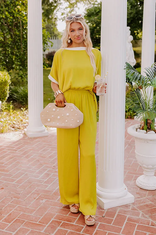 Brooklyn Babe Jumpsuit in Chartreuse sold by Impressions