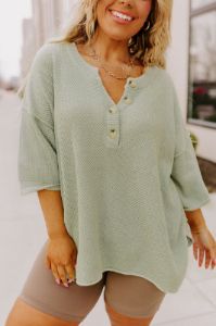 Joyful Journeys Knit Top In Limpet Shell Curves sold by Impressions