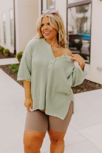 Joyful Journeys Knit Top In Limpet Shell Curves sold by Impressions