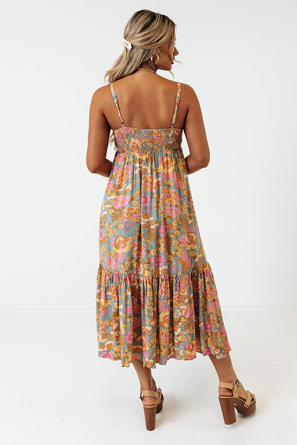 Book The Trip Floral Midi In Pear sold by Impressions product image thumbnail 4