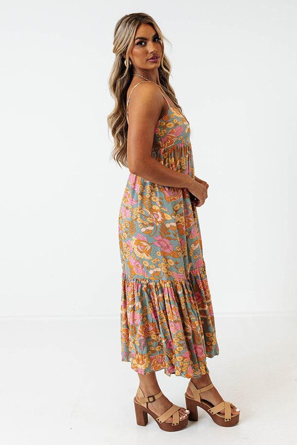 Book The Trip Floral Midi In Pear sold by Impressions product image thumbnail 3