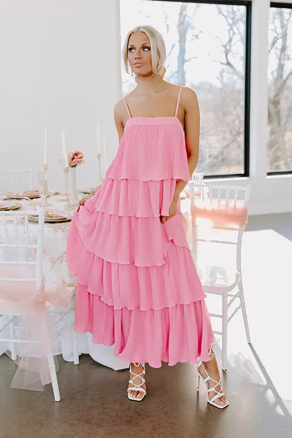 Dreamy Mood Pleated Midi In Pink sold by Impressions product image thumbnail 3