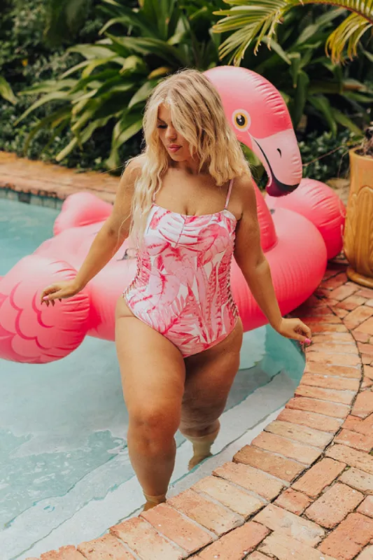 Palm Paradise One Piece Swimsuit Curves sold by Impressions