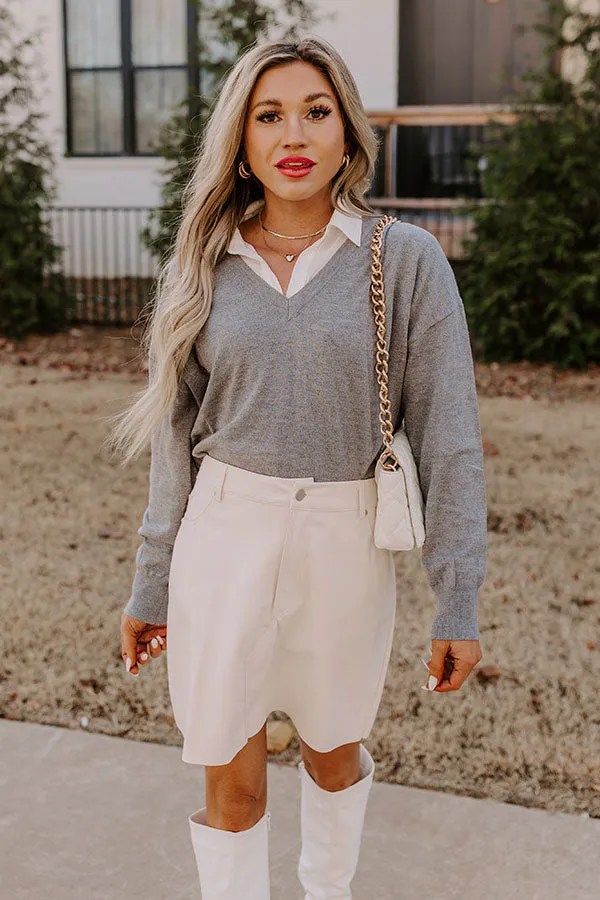 Sincerely Snuggly Sweater Top in Grey sold by Impressions product image thumbnail 4