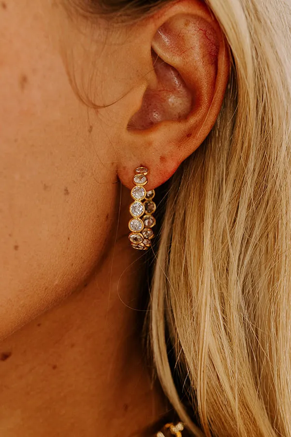 Smiles and Sparkles Cubic Zirconia Hoop Earrings sold by Impressions product image thumbnail 3