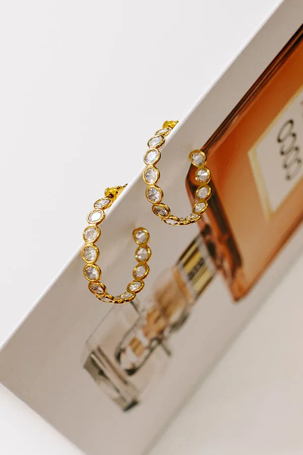 Smiles and Sparkles Cubic Zirconia Hoop Earrings sold by Impressions