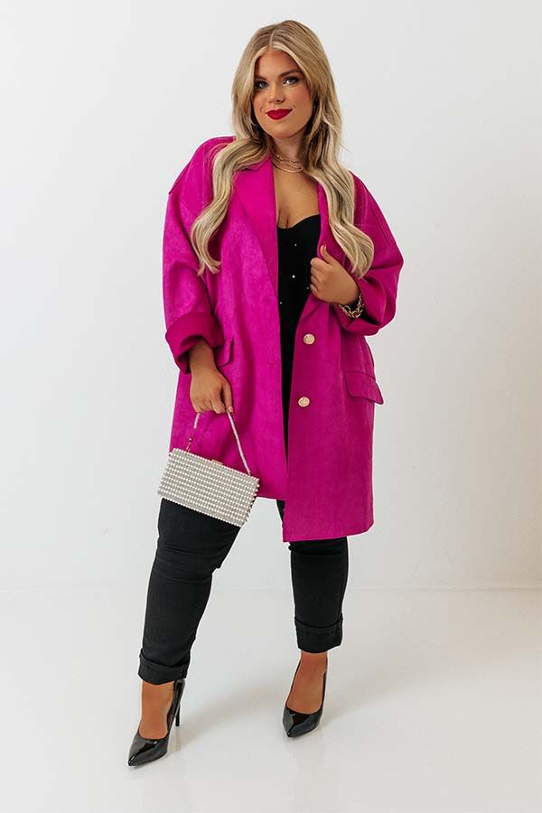 Fun Night Out Faux Suede Jacket Curves sold by Impressions