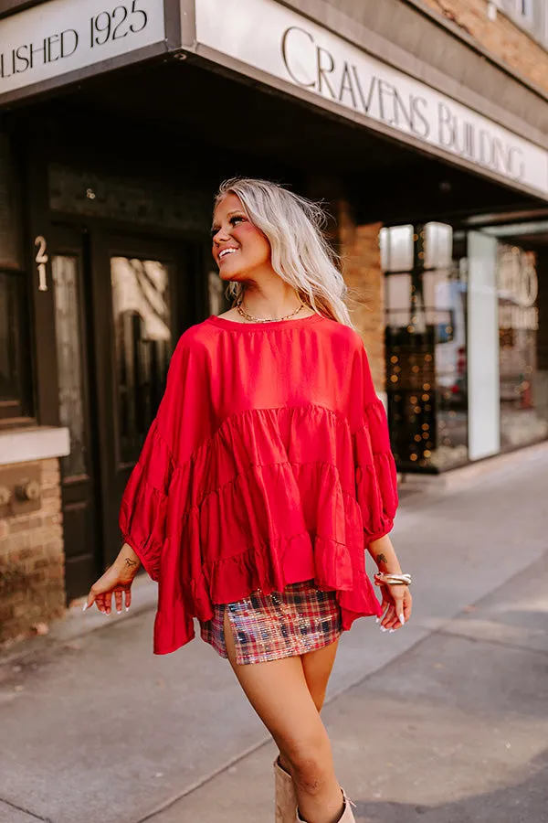 Swish And Sway Satin Top in Wine sold by Impressions product image thumbnail 2