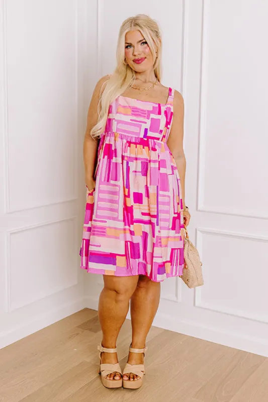 Feeling Butterflies Romper in Hot Pink Curves sold by Impressions