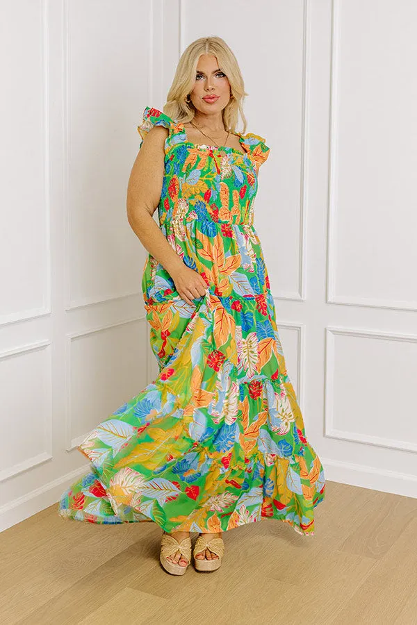 Life In The Tropics Smocked Maxi Dress Curves sold by Impressions product image thumbnail 3