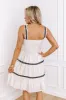 Boardwalk Bliss Smocked Mini Dress in Cream sold by Impressions