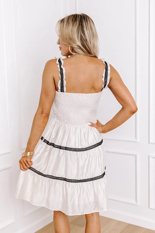 Boardwalk Bliss Smocked Mini Dress in Cream sold by Impressions product image thumbnail 5