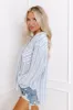 Out Of Line Button Up Top In Blue sold by Impressions