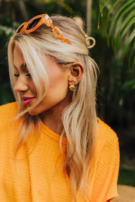 Seashells and Sand Castles Huggie Earrings sold by Impressions