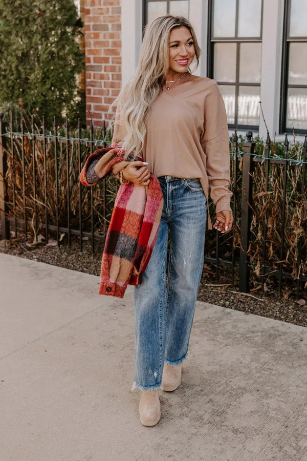 Sincerely Snuggly Sweater Top in Iced Mocha sold by Impressions