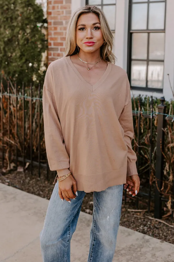 Sincerely Snuggly Sweater Top in Iced Mocha sold by Impressions product image thumbnail 4