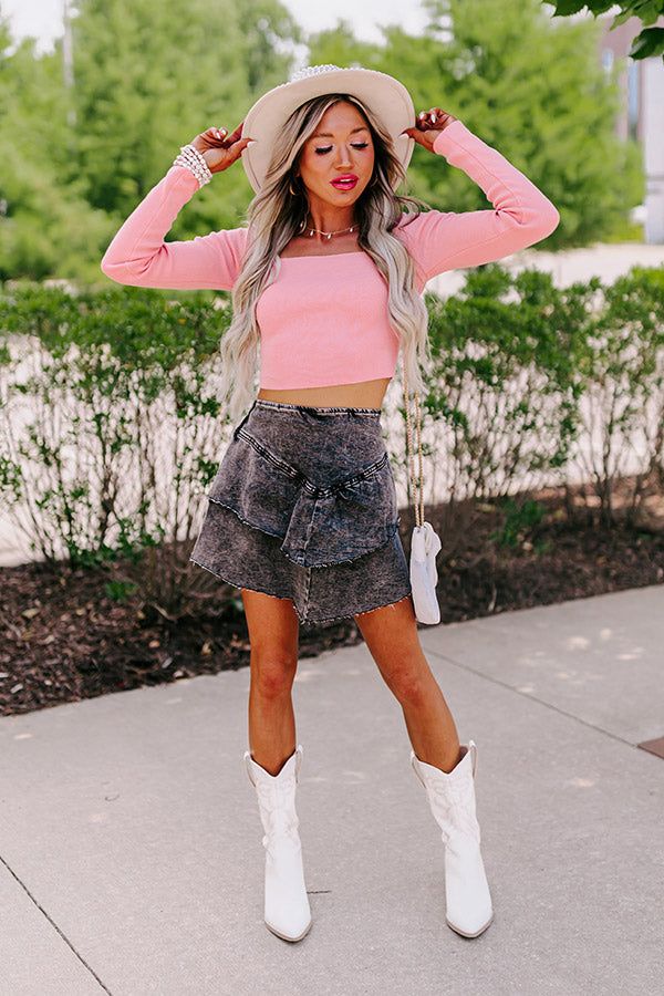 Summer Of Fun Lace Up Crop Top In Pink sold by Impressions product image thumbnail 2