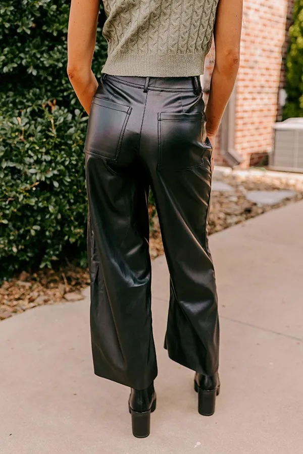 The Reagan High Waist Faux Leather Pants in Black sold by Impressions product image thumbnail 5