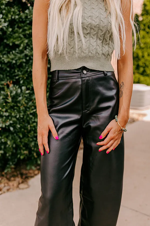 The Reagan High Waist Faux Leather Pants in Black sold by Impressions product image thumbnail 3