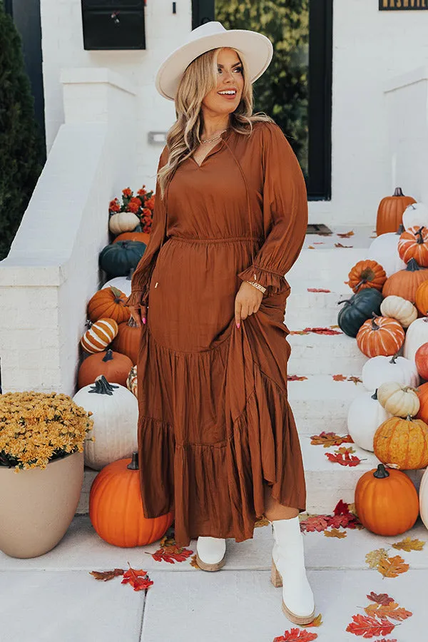 Touring Rome Maxi Dress Curves in Camel Curves sold by Impressions product image thumbnail 2