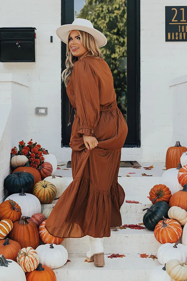 Touring Rome Maxi Dress Curves in Camel Curves sold by Impressions product image thumbnail 4