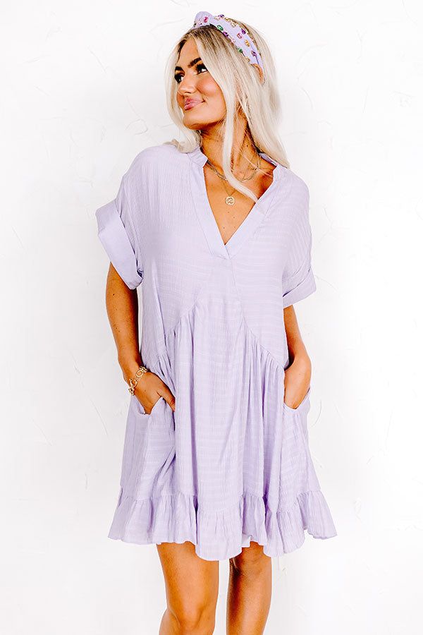 Adore The Shore Babydoll Dress In Lavender sold by Impressions product image thumbnail 2