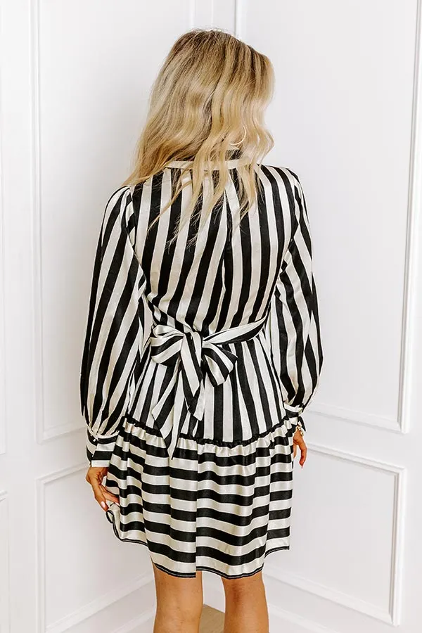 Lady In Stripes Satin Mini Dress sold by Impressions product image thumbnail 5