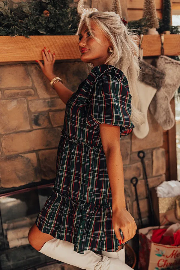 So Plaid You're Mine Mini Dress In Hunter Green sold by Impressions product image thumbnail 2