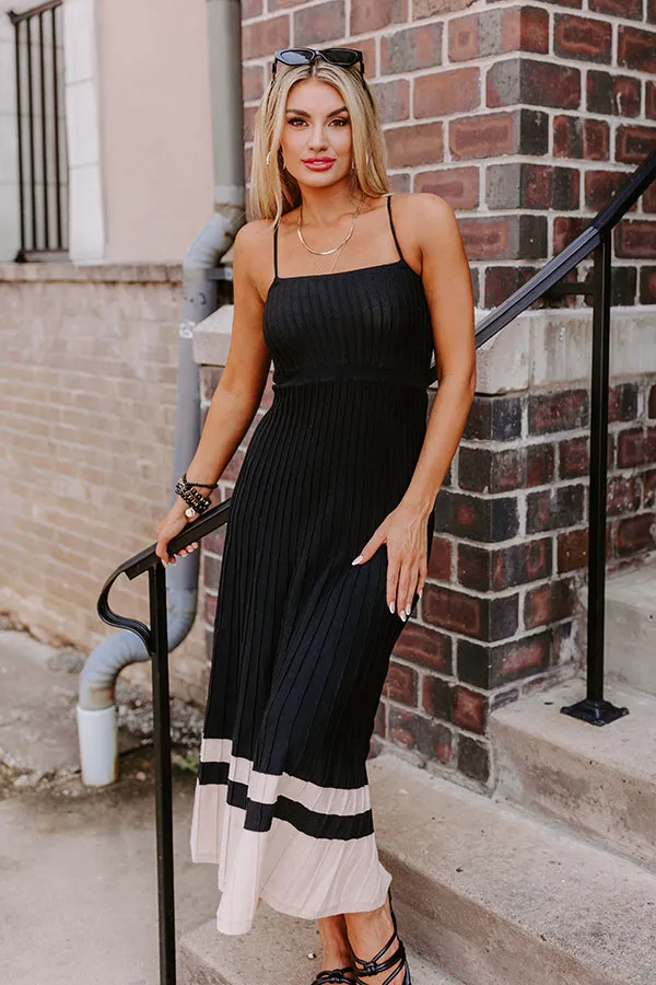 Coastal Cutie Ribbed Maxi Dress in Black sold by Impressions product image thumbnail 2