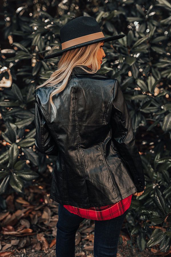 Editor's Choice Faux Leather Blazer sold by Impressions product image thumbnail 4